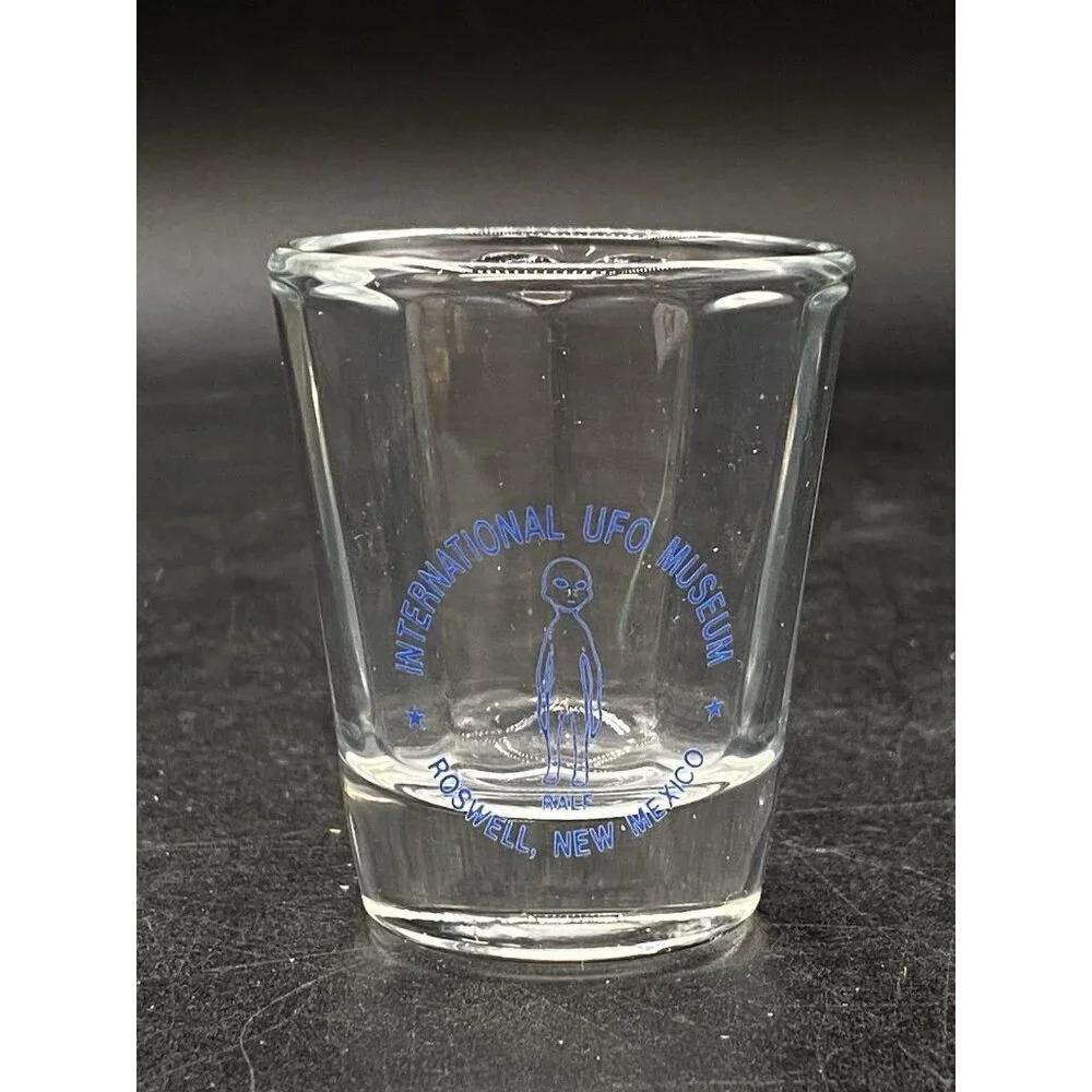 International UFO Museum Roswell New Mexico Alien Clear Shot Glass